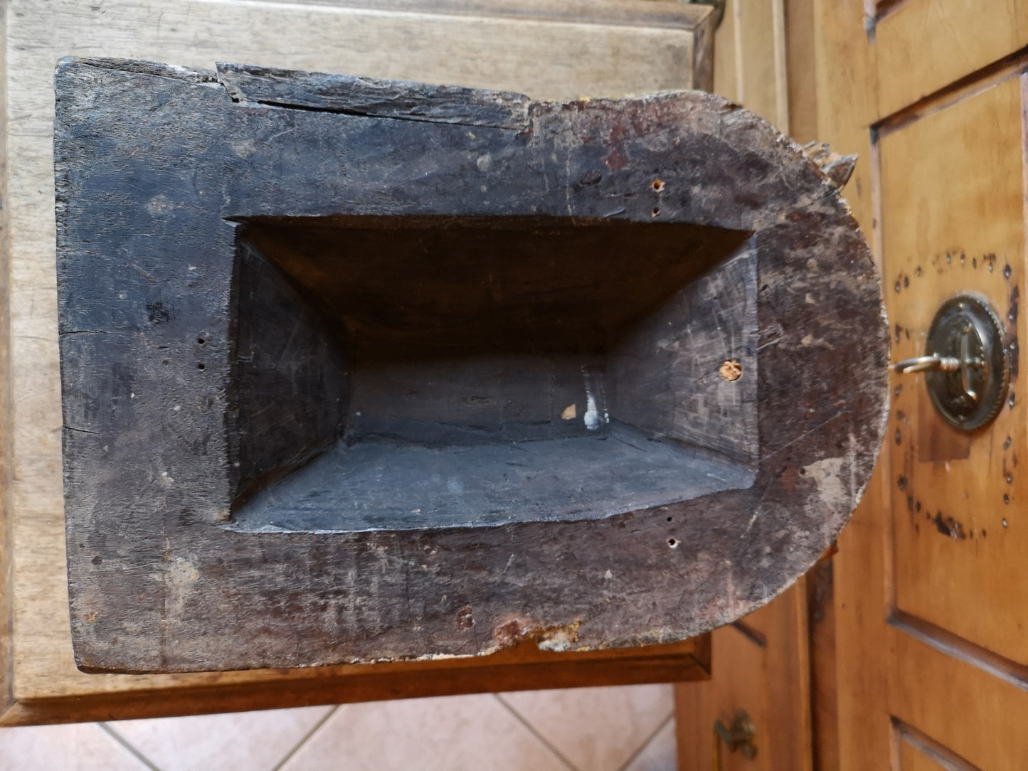 Superb Antique Indonesian Wooden Head, Decoration