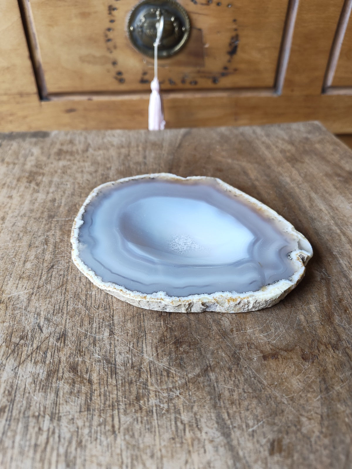 瑪瑙スライスの小物入れ、宝石コレクション、ヴィンテージ鉱物