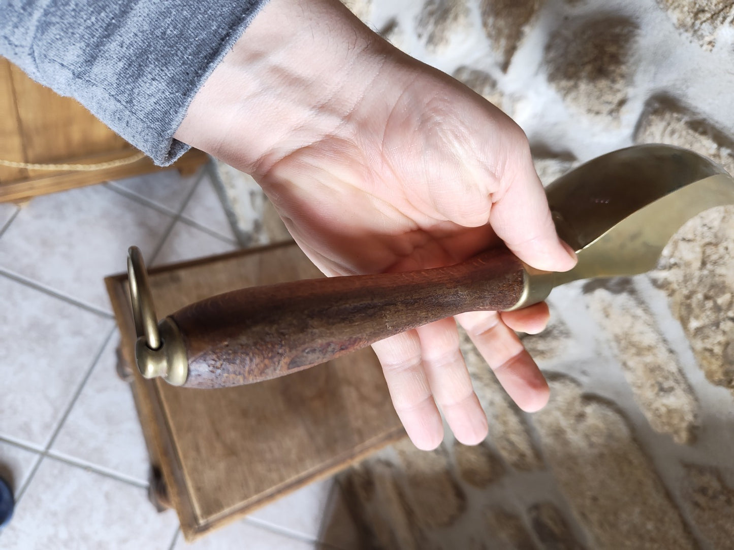 Miller's Shovel, Vintage French Brass Object
