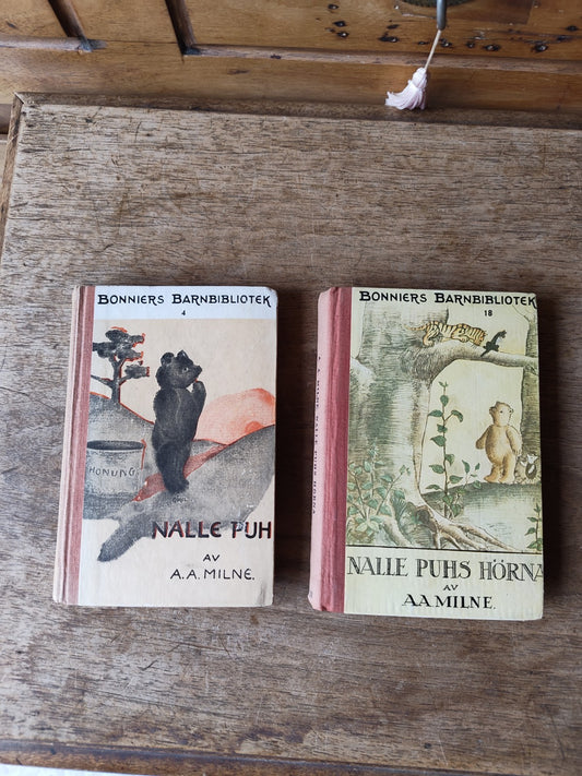 Two Books BONNIERS BARNBIBLIOTEK A.MILNE, WINNIE THE POOH AND WINNIE THE POOH'S CORNER