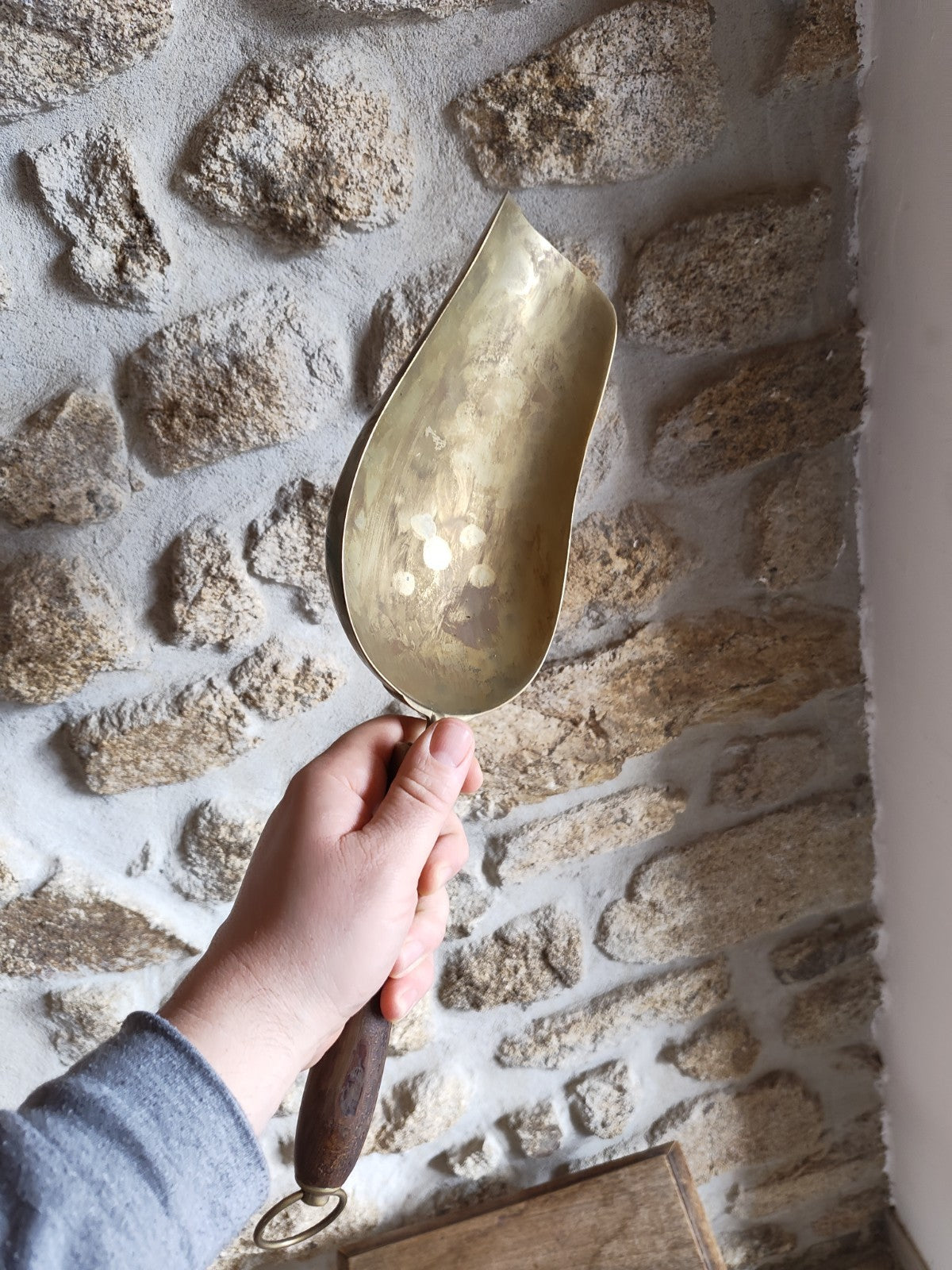 Miller's Shovel, Vintage French Brass Object
