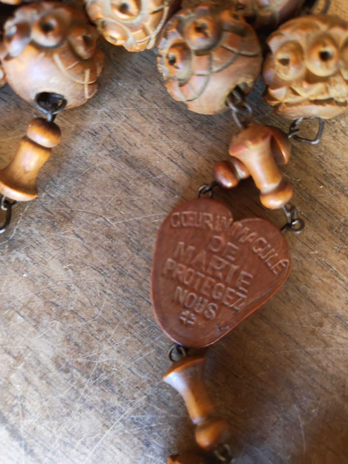 Lot of 2 Large Wooden Rosaries, Sacred Art, Religious