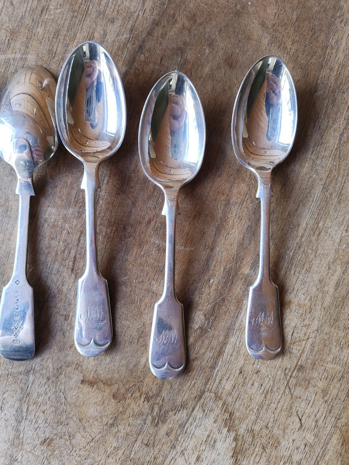 Set of 6 Antique Coffee Spoons, 19th Century