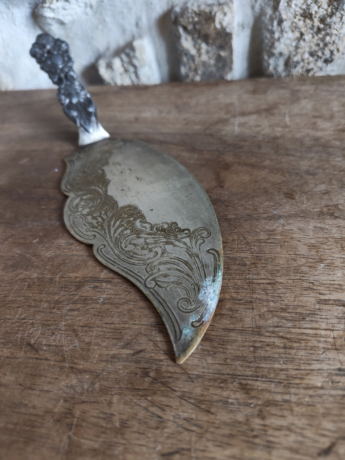 Fish Slice in Silver-Plated Metal, REP SHEFFIELD ARGENTINA