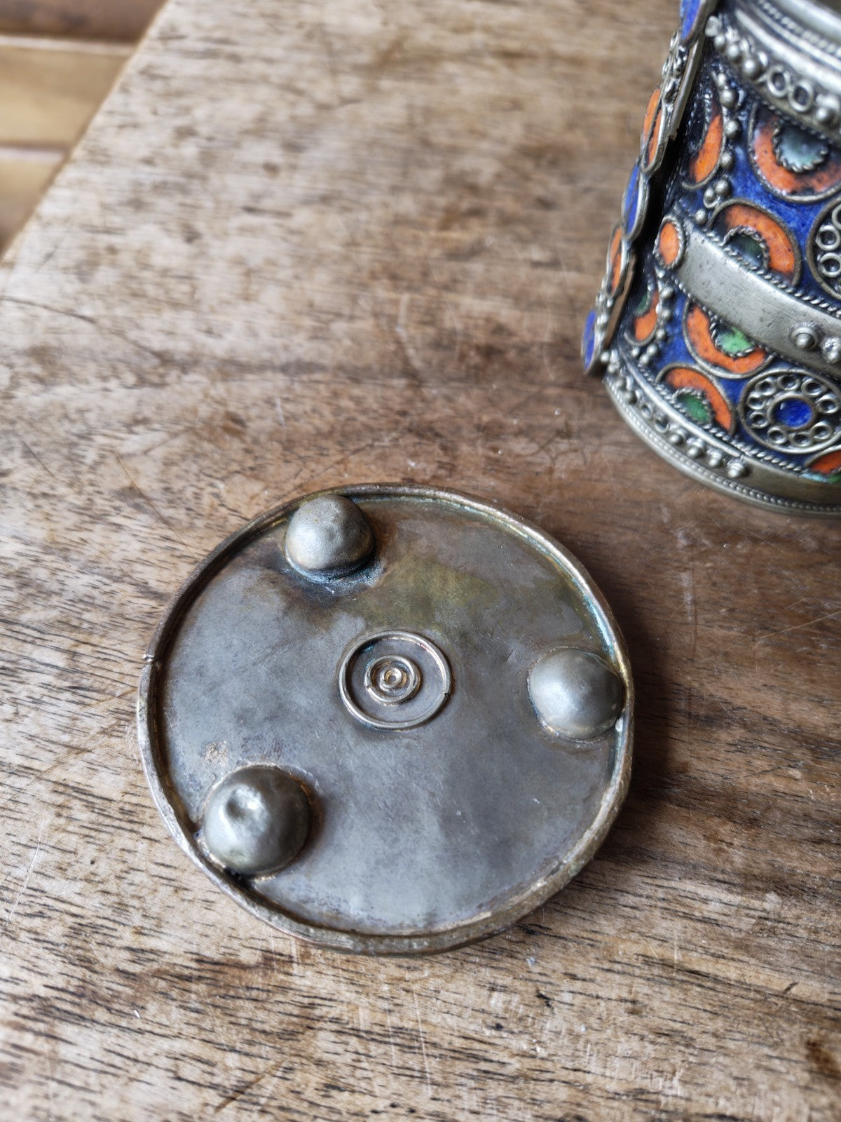 アンティークベルベルブレスレットボックス、民族芸術