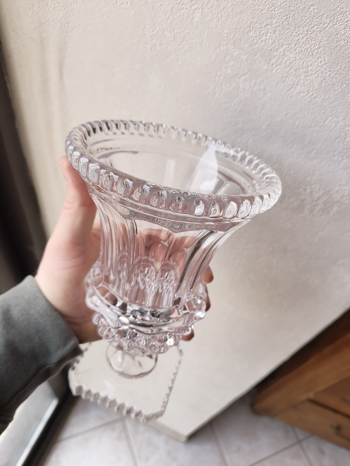 Signed Crystal Medici Vase, Glass Art