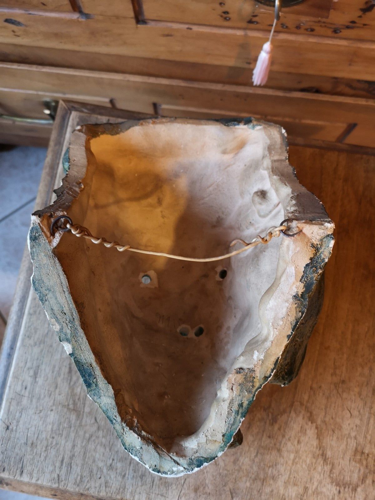 Strange Sculpture, Demon, Centaur, Mystic, Satyr Mask in Plaster