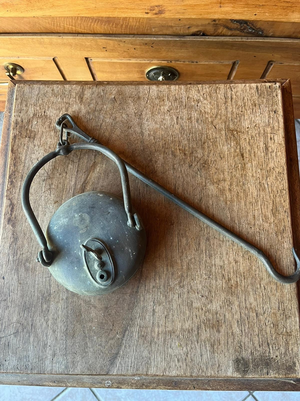 アンティーク 19 世紀 ルースター オイル ランプ、鉱夫用オイル ランプ