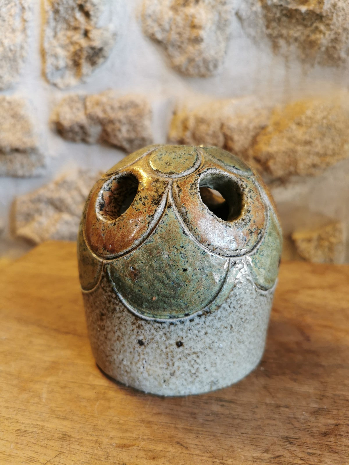 Superb Ceramic Flower Frog, Possibly JC Monange, Mid-Century France