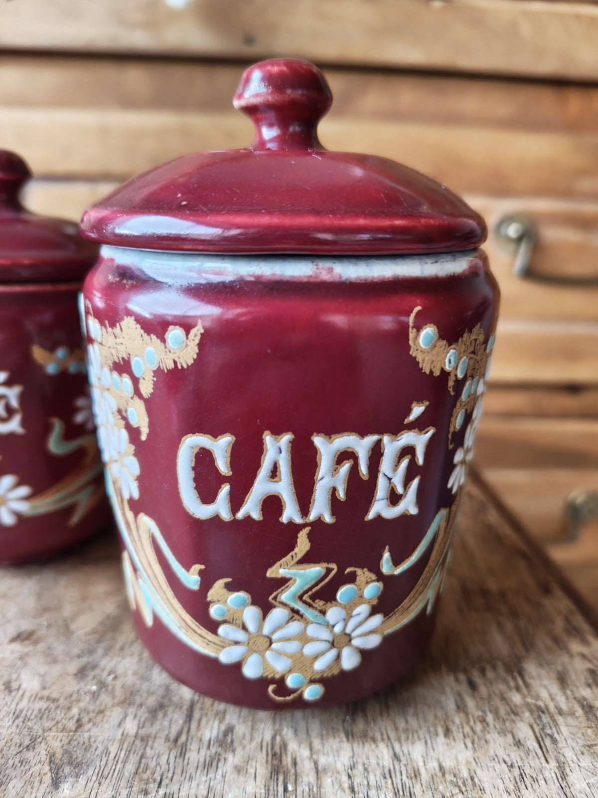 Set of Three ART NOUVEAU Pots France, 1900