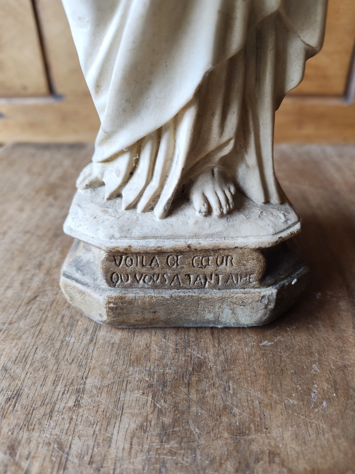 Christ Sacred Heart Statue, Plaster, Devotional Object, Religion, Catholic