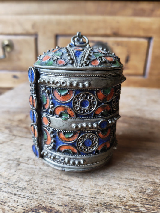 Antique Berber Bracelet Box, Ethnic Art