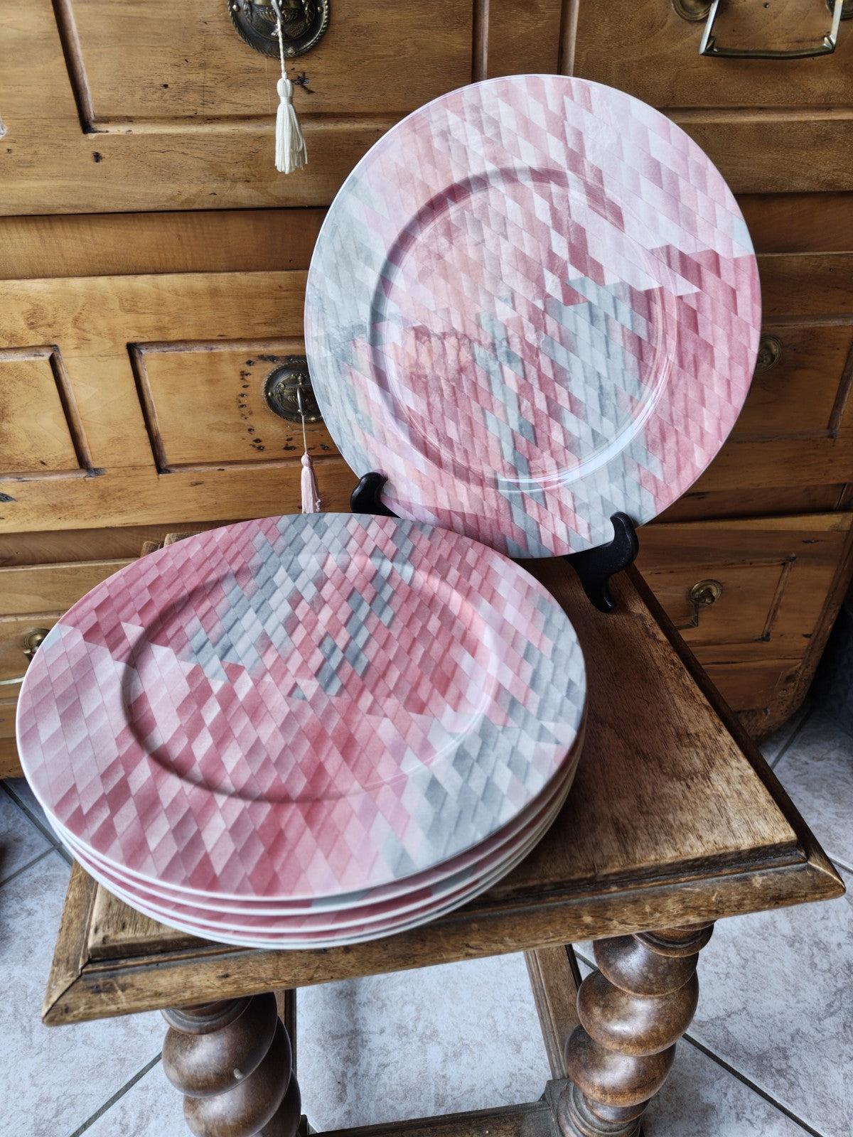 Set of Six Villeroy & Boch Plates, Vintage 1980s, Very Good Condition