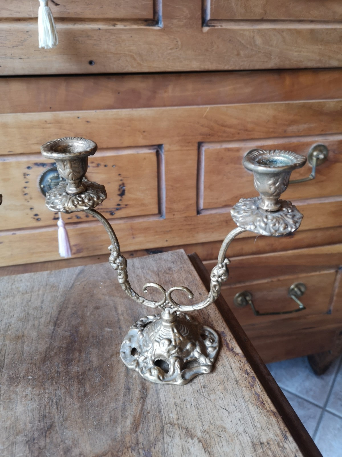 美しい燭台一組（ブロンズ製??）