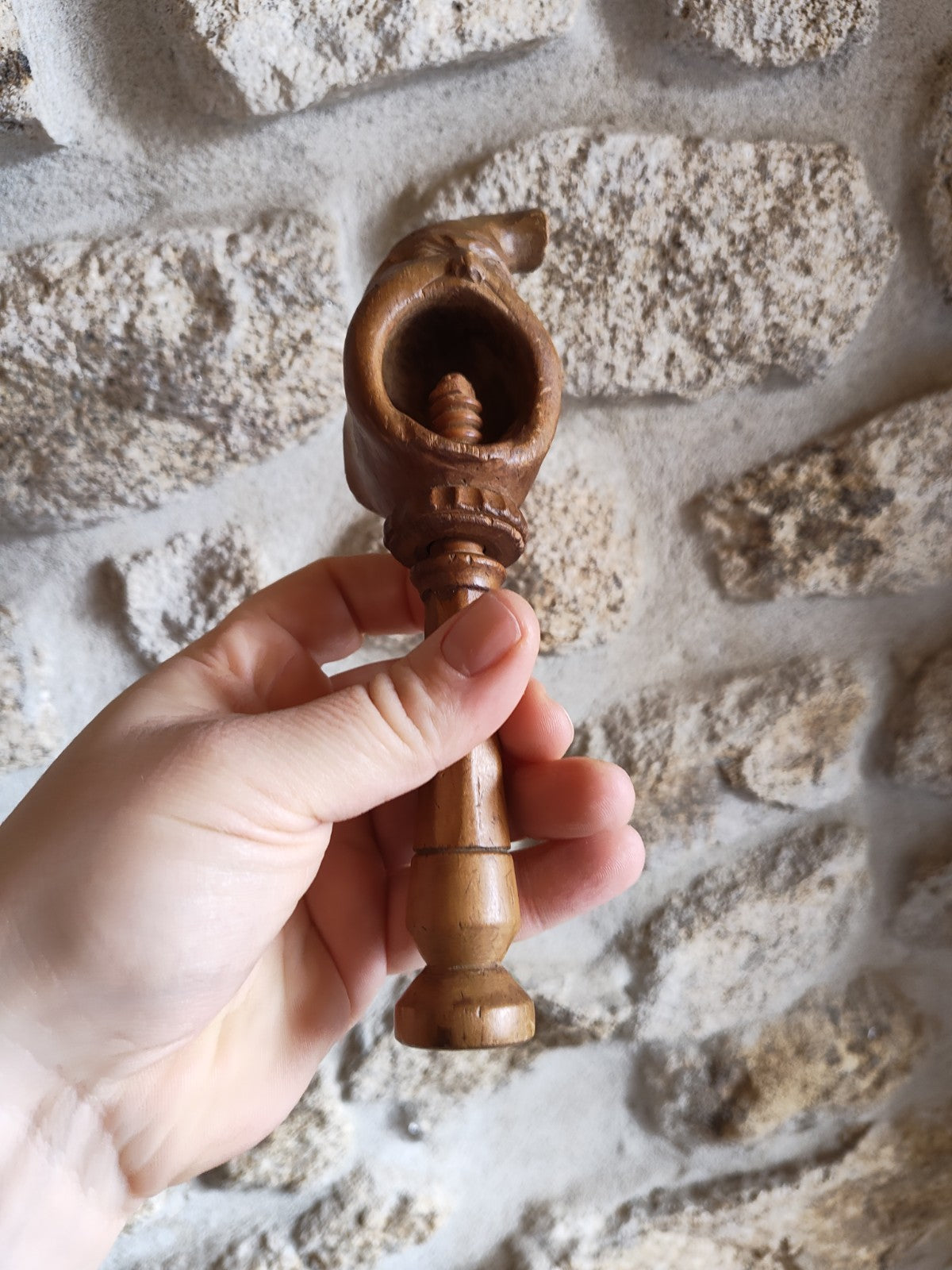French Folk Art Nutcracker, Funny Character Head