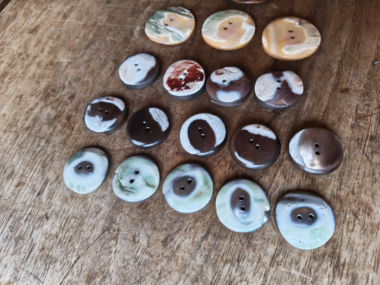 Lot of Vintage Mother-of-Pearl Buttons, Paris Haberdashery