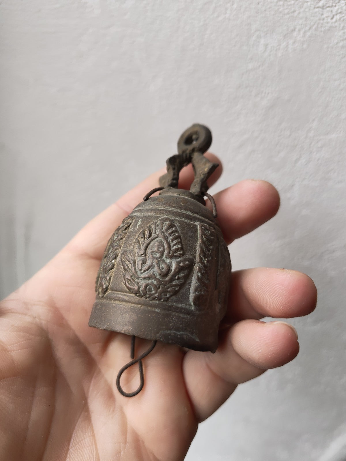 Ethnic Hindu Temple Bell, Bronze, Antique