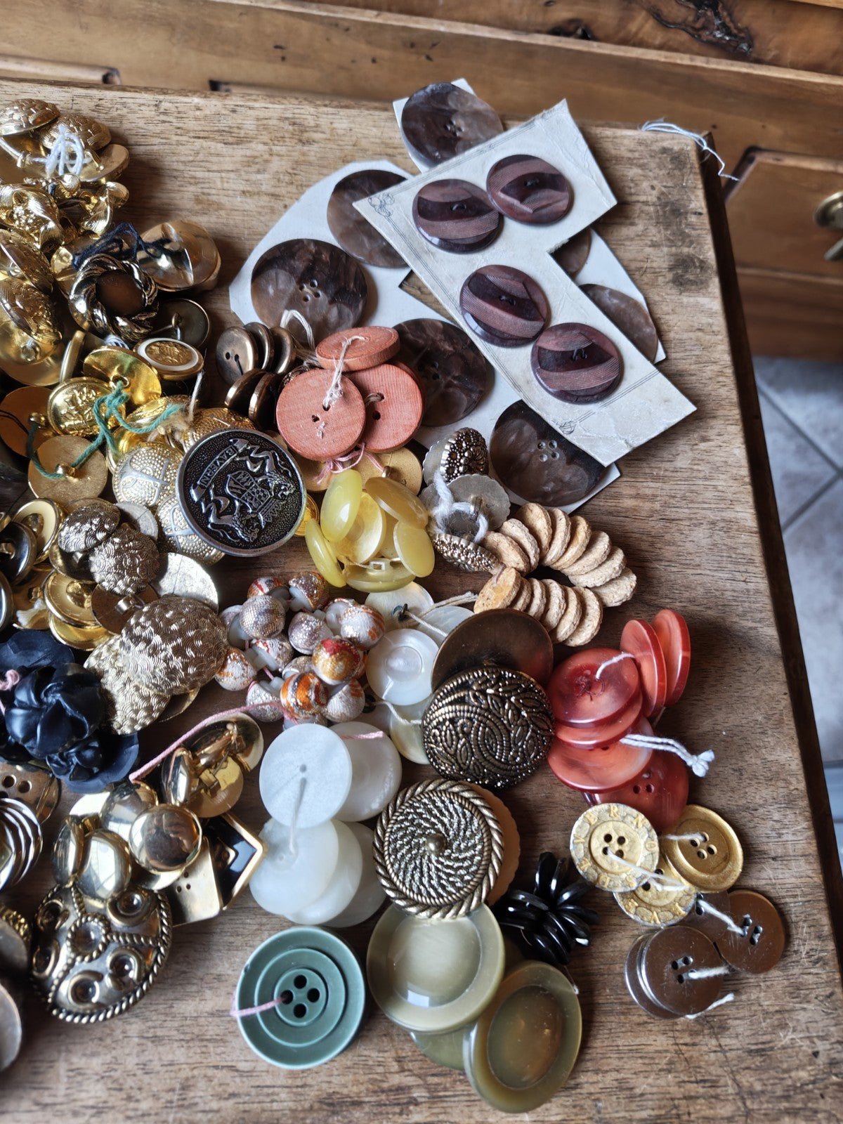 Large Mixed Lot of Haberdashery Buttons in Bulk
