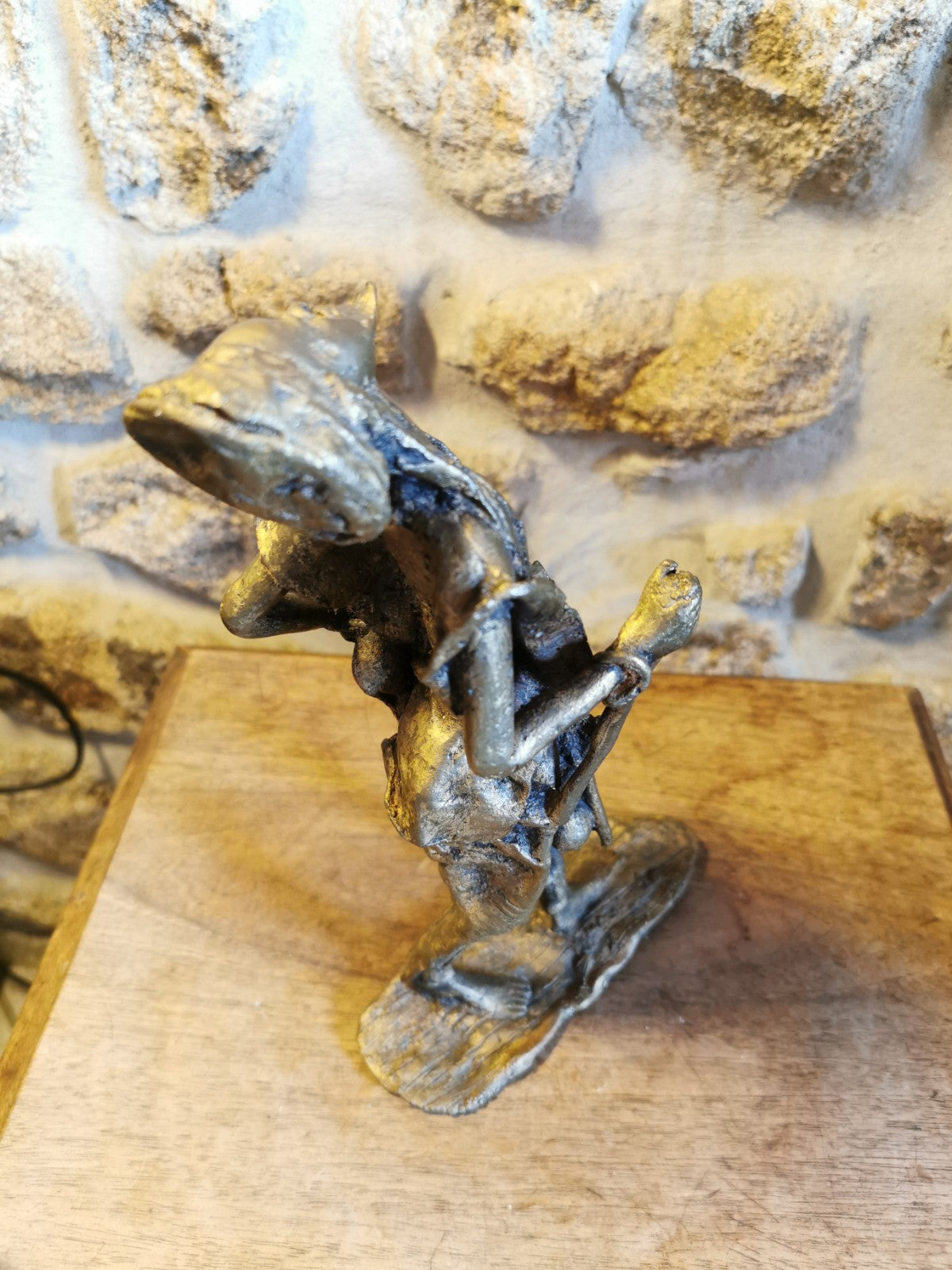 Bronze or Brass Berber Shepherd Sculpture