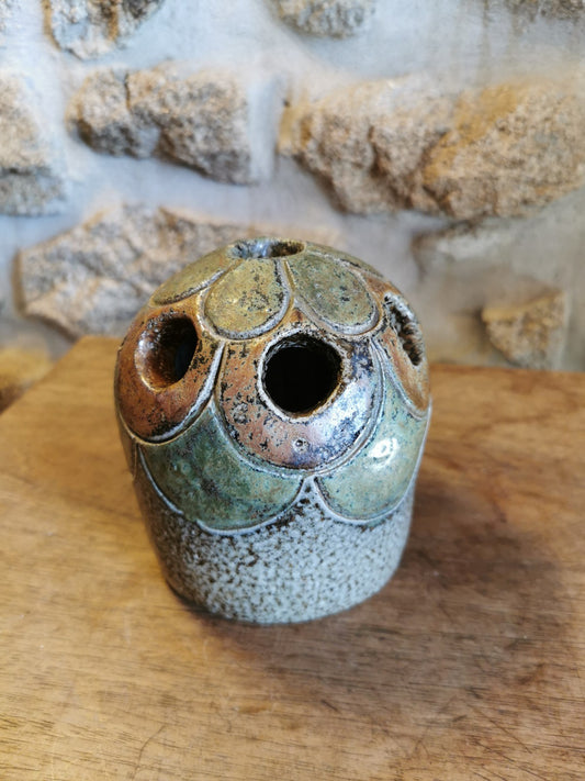 Superb Ceramic Flower Frog, Possibly JC Monange, Mid-Century France
