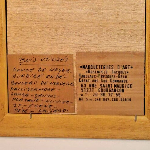 Magnificent Art Marquetry Frame by Rosenfeld Jacques