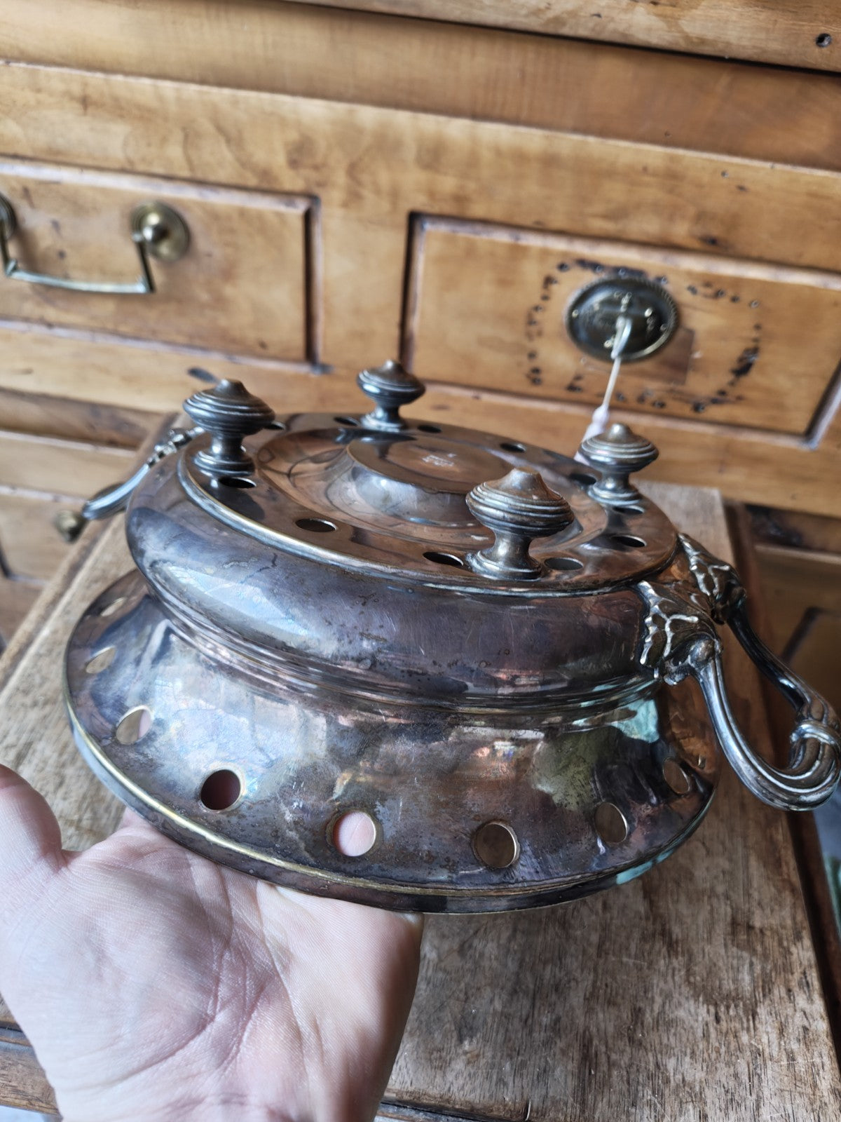 Dish Warmer, Silver-Plated Metal, Christofle, Late 19th Century