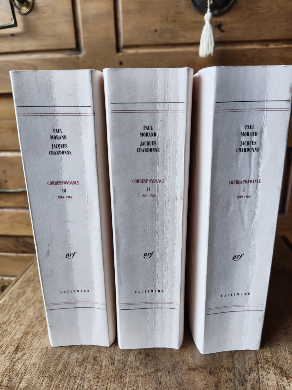 Lot of 3 Volumes Correspondence by Paul Morand and Jacques Chardonne