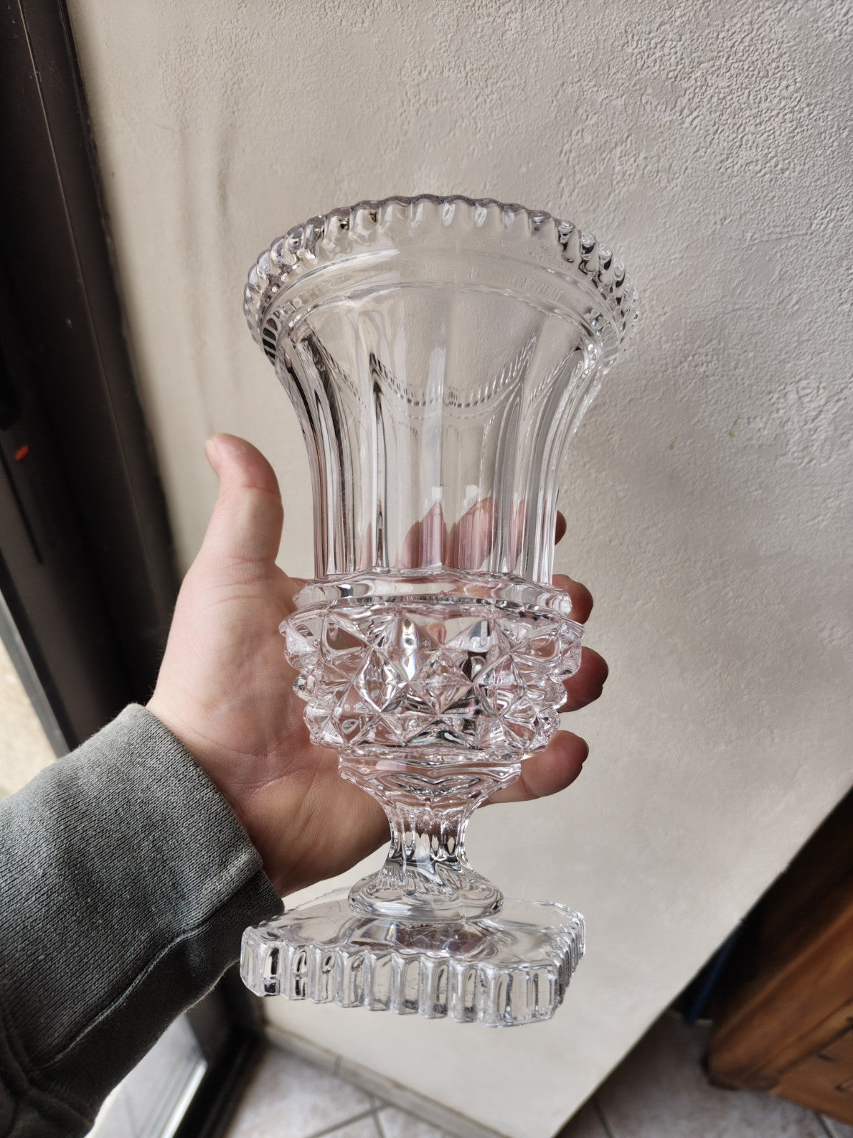 Signed Crystal Medici Vase, Glass Art