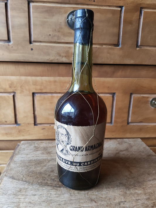 RARE Grand Armagnac, Reserve Du Cardinal, Lyon, COLLECTION, vintage