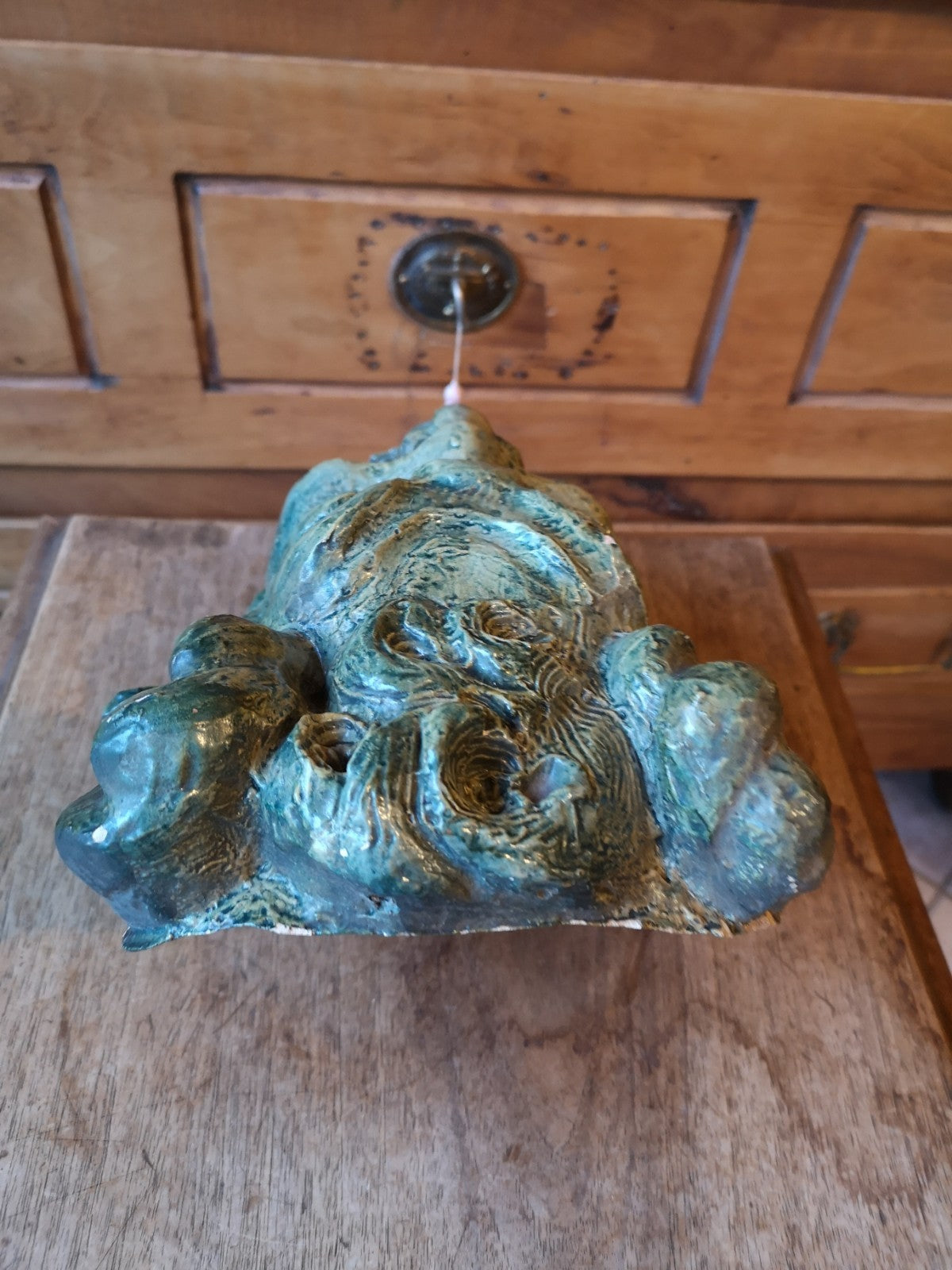 Strange Sculpture, Demon, Centaur, Mystic, Satyr Mask in Plaster