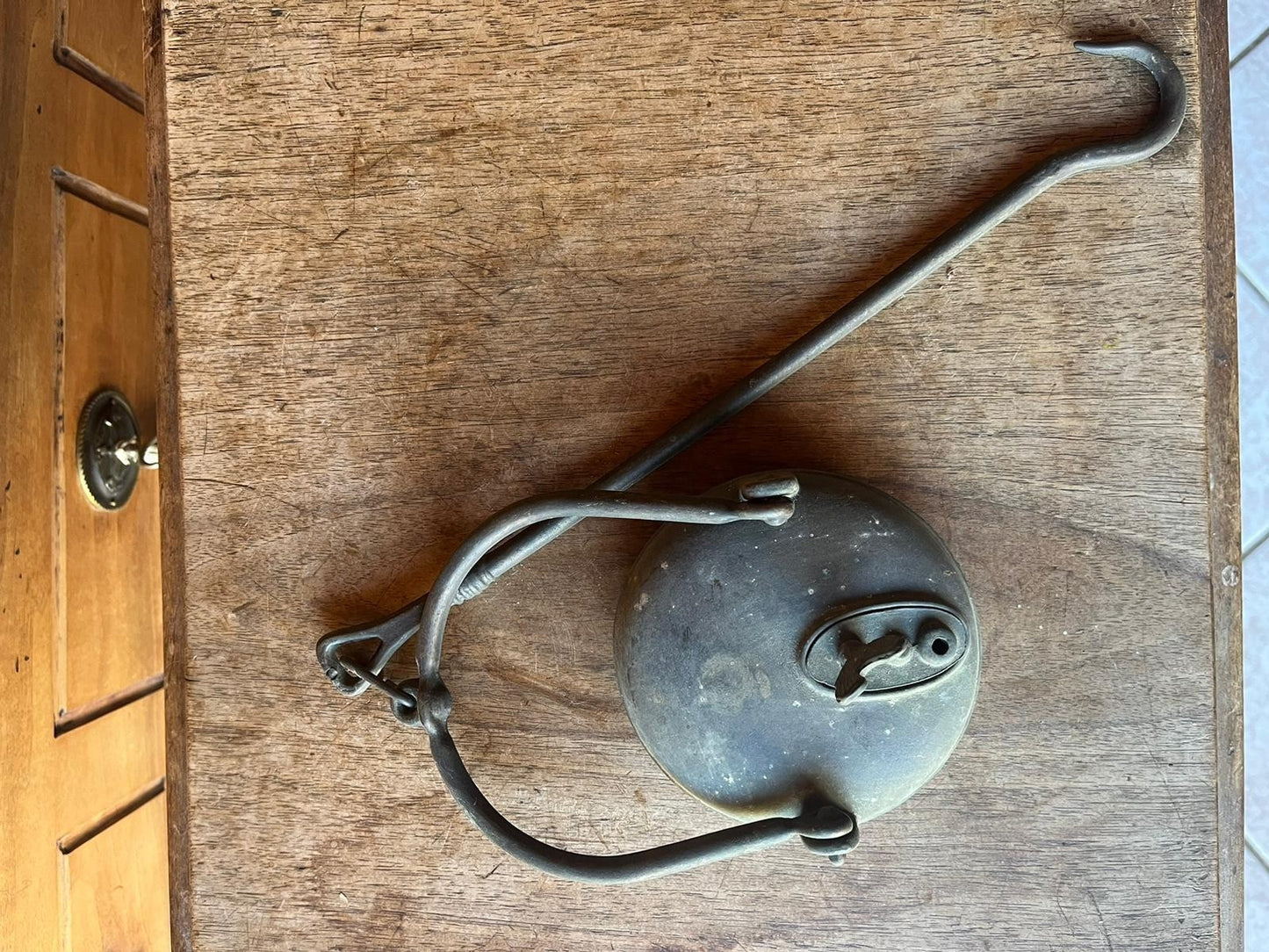 アンティーク 19 世紀 ルースター オイル ランプ、鉱夫用オイル ランプ