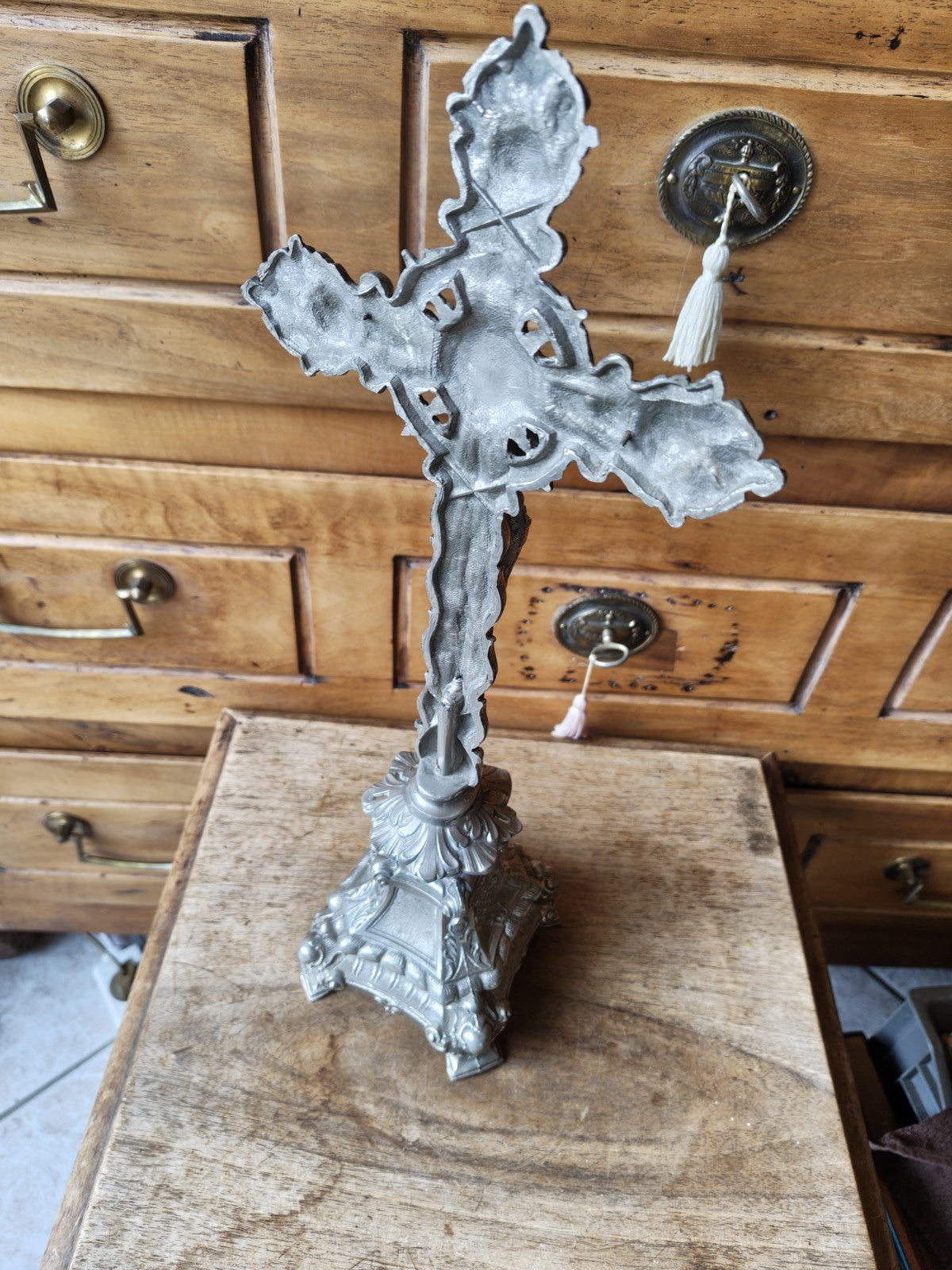 Large Crucifix, Late Art Nouveau, Early Art Deco, 1920
