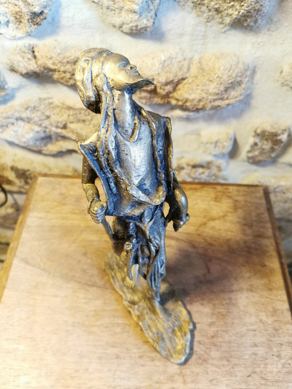 Bronze or Brass Berber Shepherd Sculpture