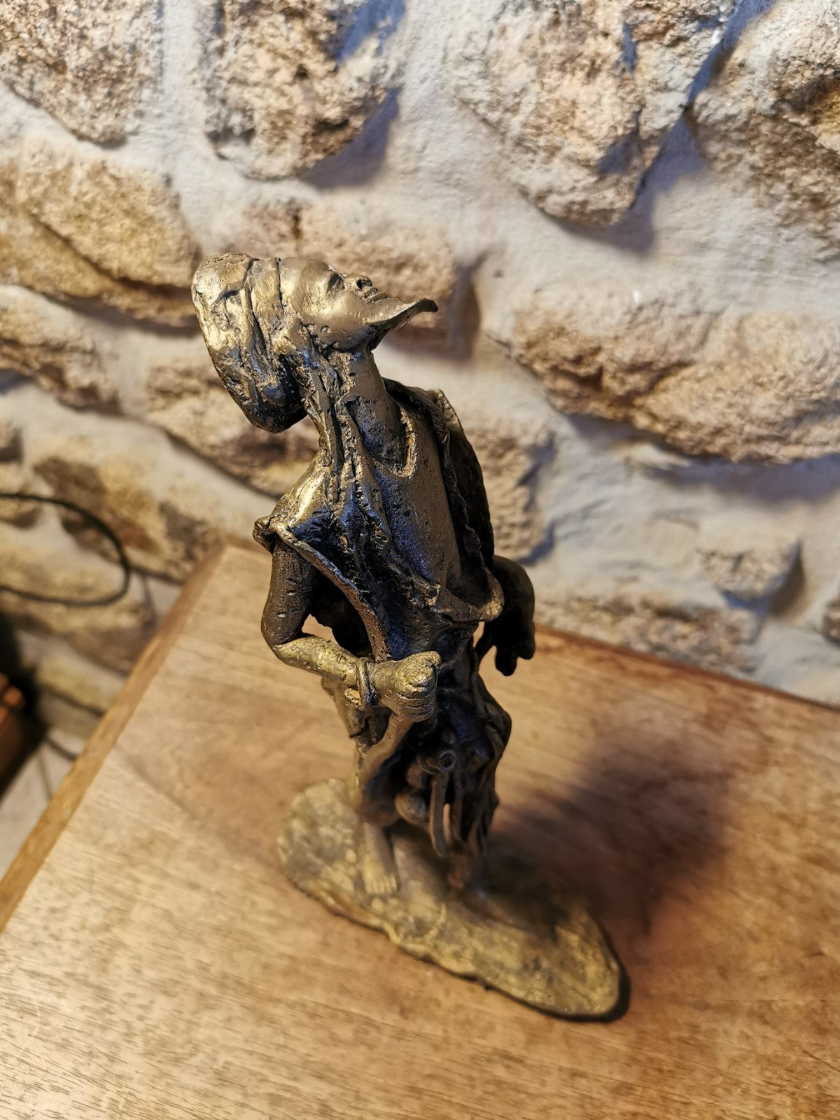 Bronze or Brass Berber Shepherd Sculpture