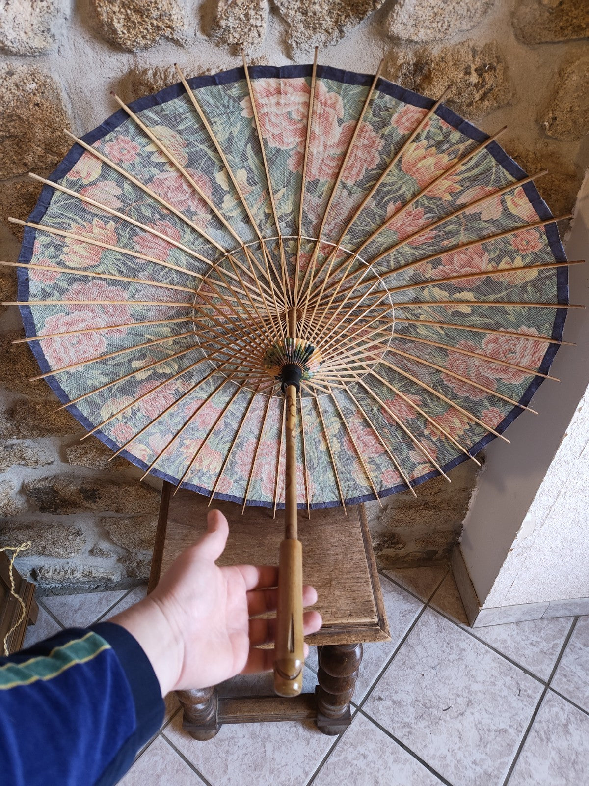 ヴィンテージの日本製日傘、状態良好、20世紀初頭