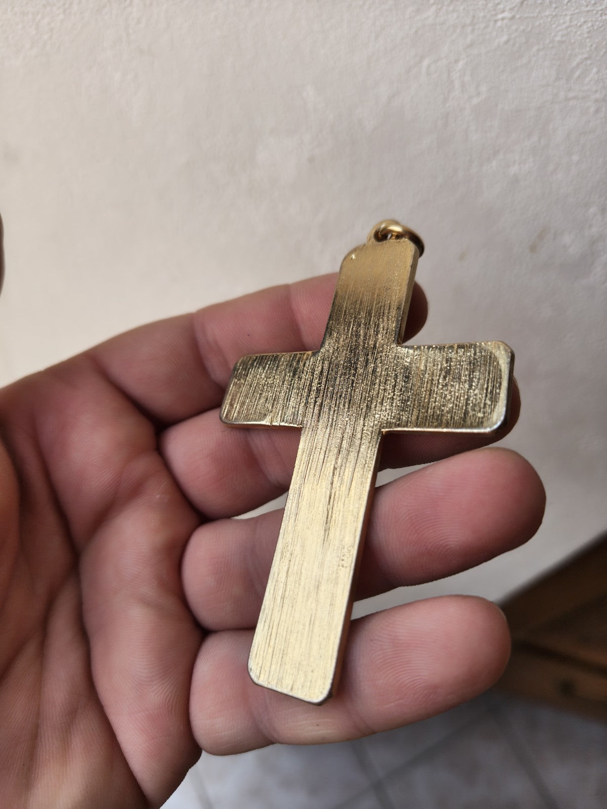 Colorful Cross Pendant in the Style of Christian Lacroix or Gucci