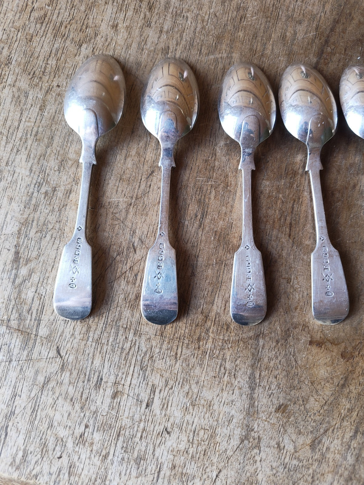 Set of 6 Antique Coffee Spoons, 19th Century