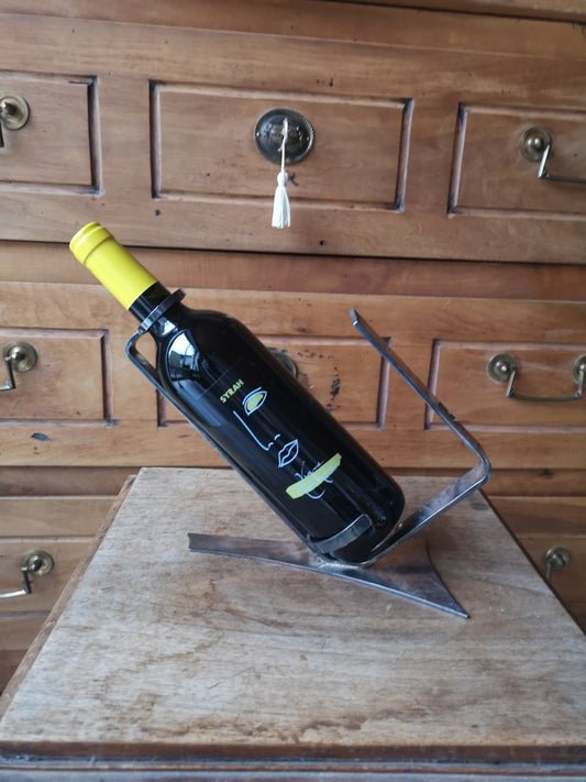 Superb French Art Deco 1930 Bottle Holder, Silver-Plated Metal
