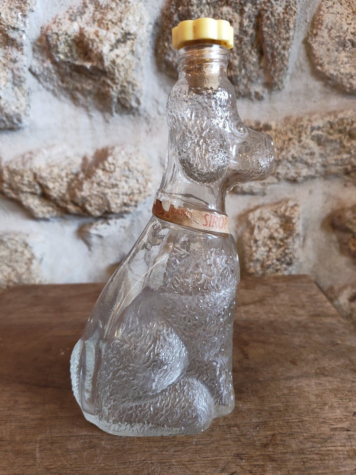 DURAND Dog Advertising Bottle, SLOE BERRY SYRUP