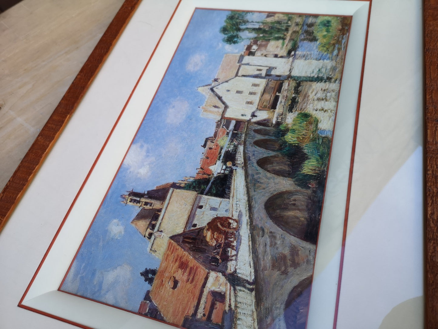 シスレー作「モレの橋」1893年、美しい絵画