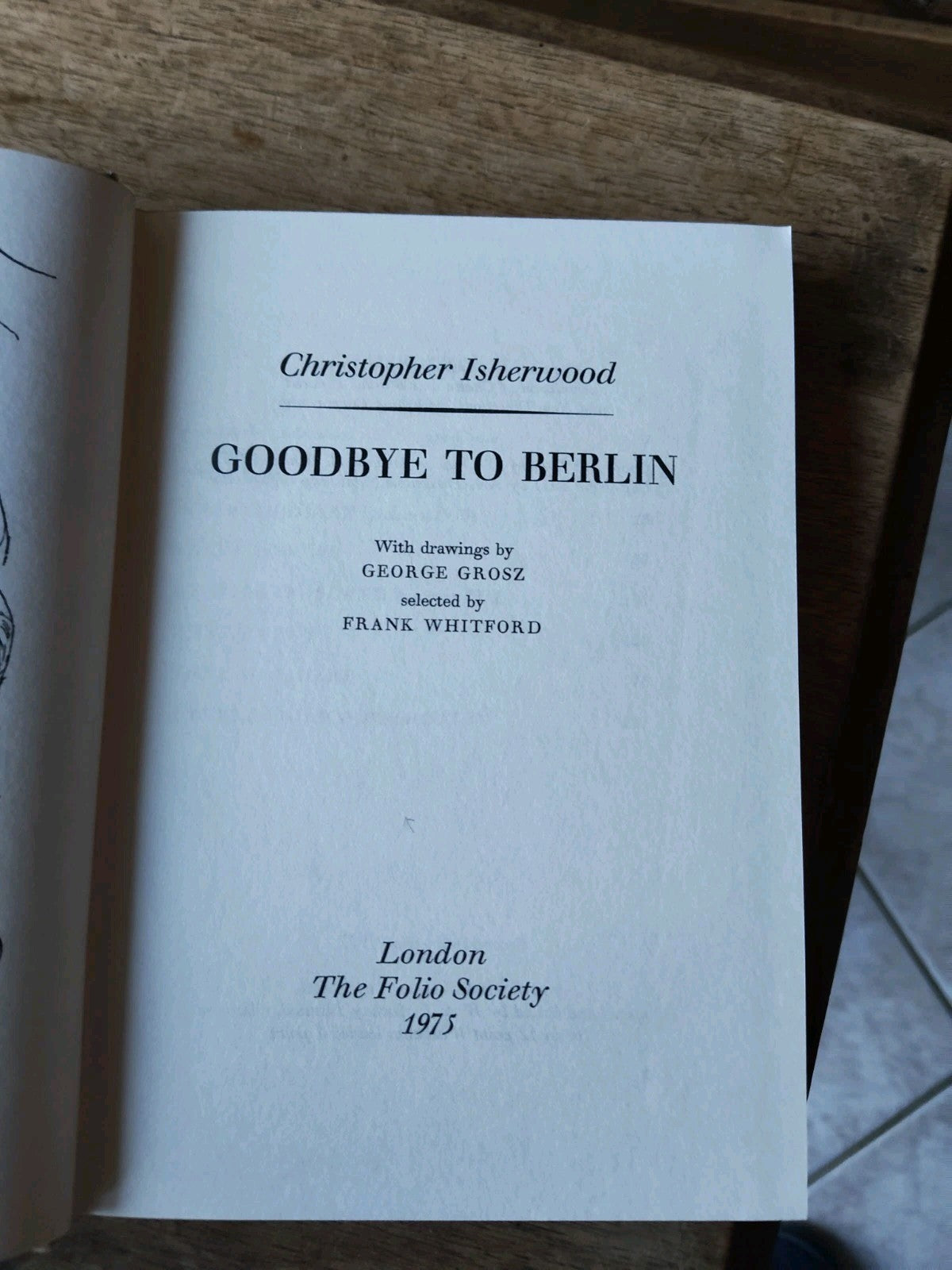 書籍『ベルリンよさらば』1977年、ロンドン、クリストファー・イシャーウッド