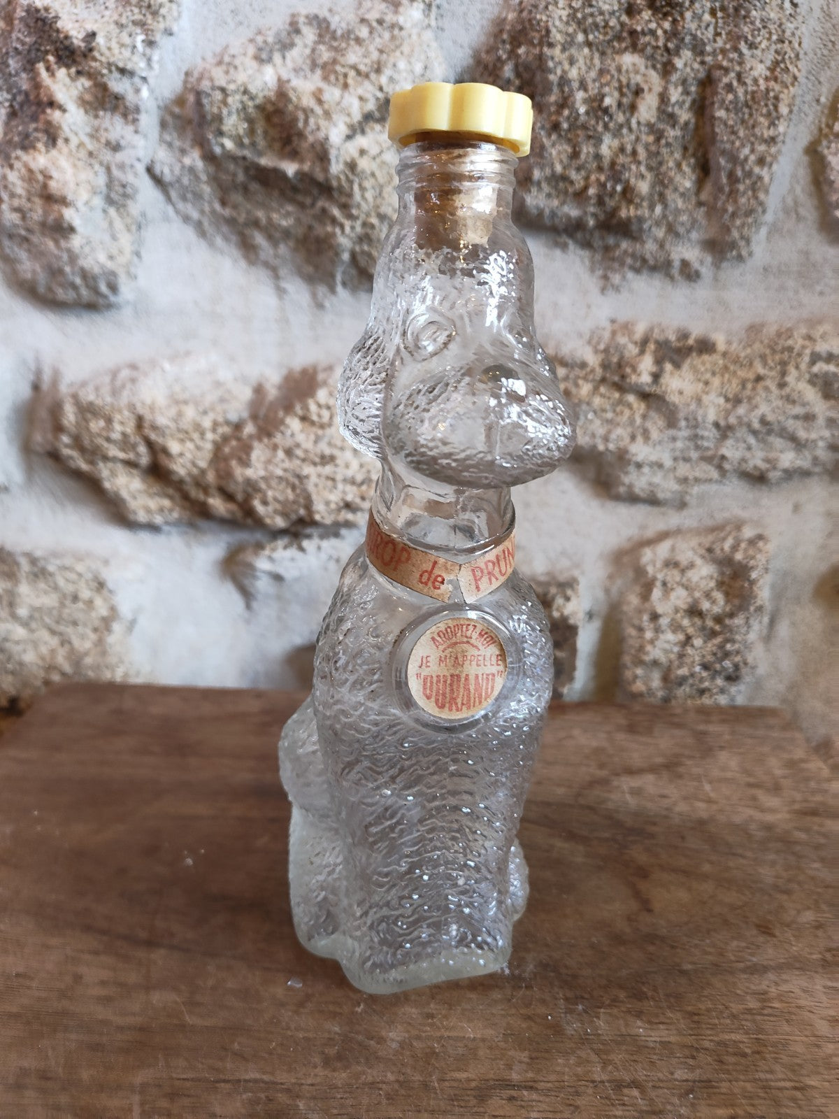 DURAND Dog Advertising Bottle, SLOE BERRY SYRUP