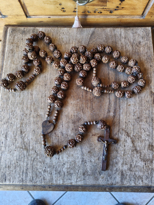 Lot of 2 Large Wooden Rosaries, Sacred Art, Religious