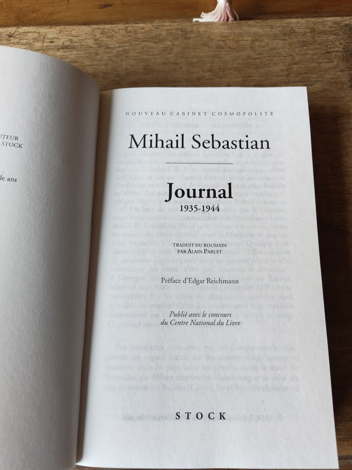 Book Mihail Sebastian, Journal 1935-1944