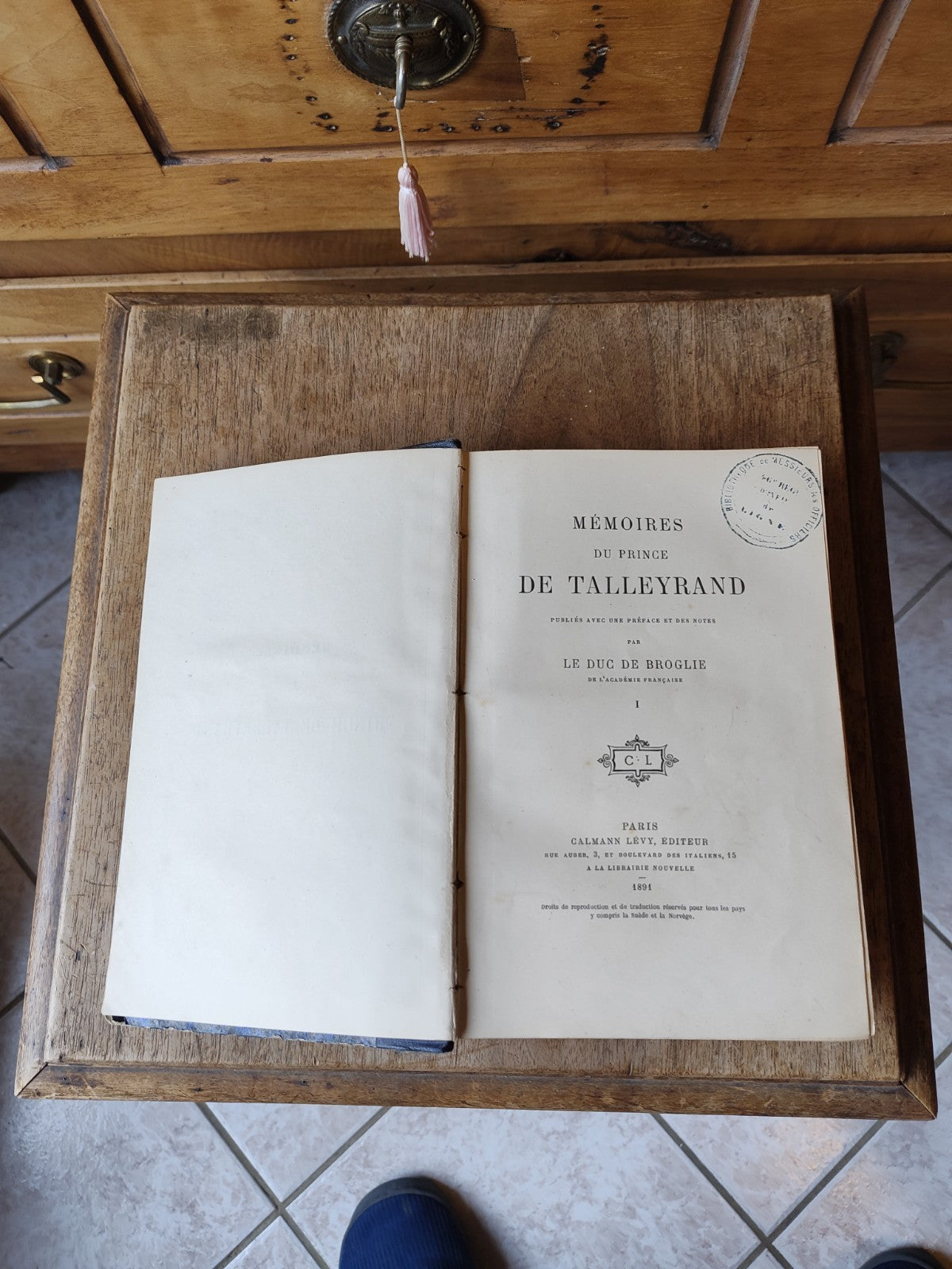The Memoirs of Prince Talleyrand, Volume 1, Year 1891