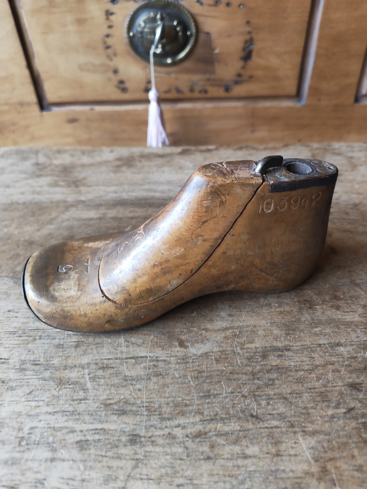 Shoe Last, Antique, France, Wood, Vintage, Late 19th Century