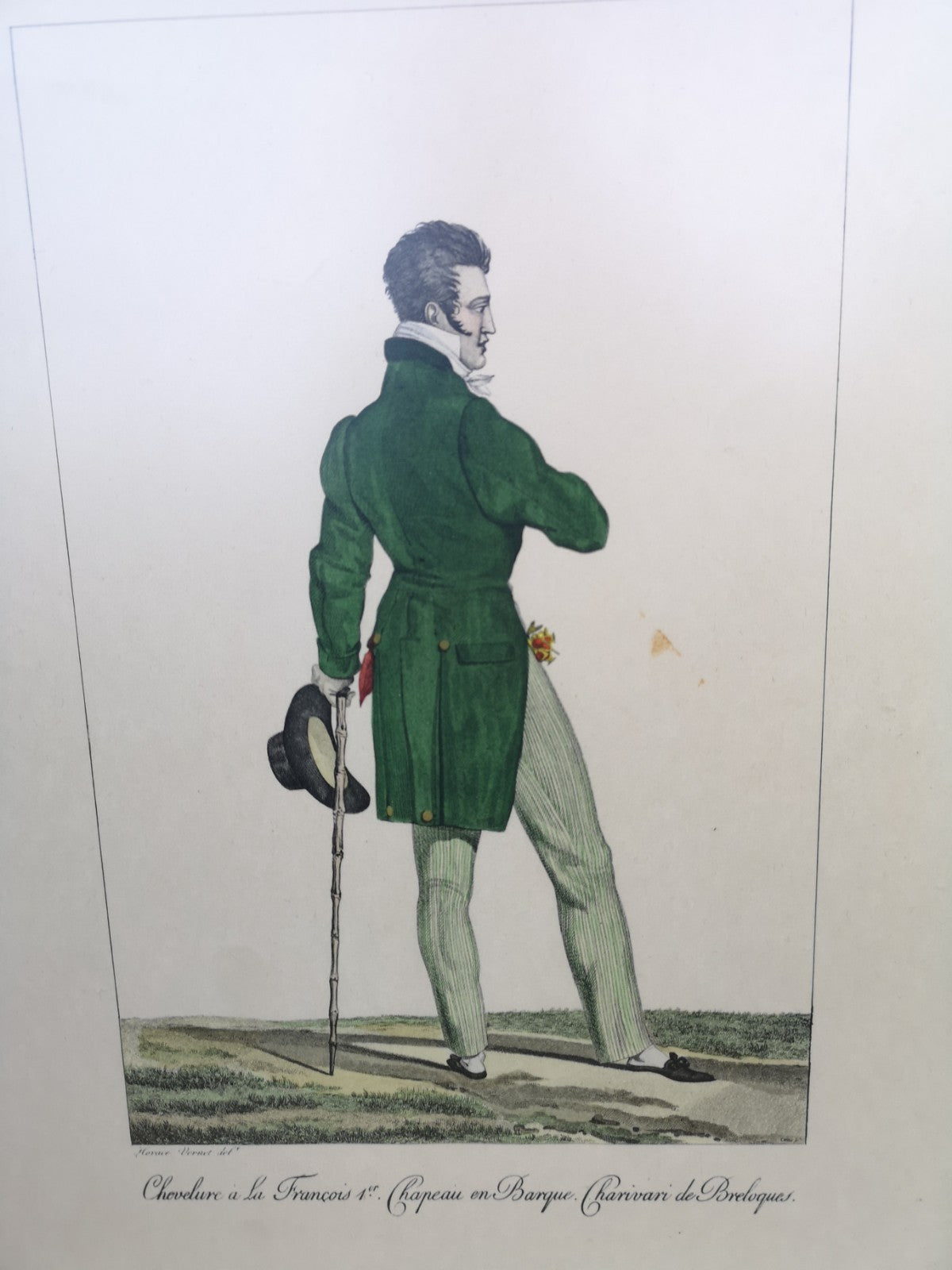 Lot of Two French Men's Fashion Print Reproductions