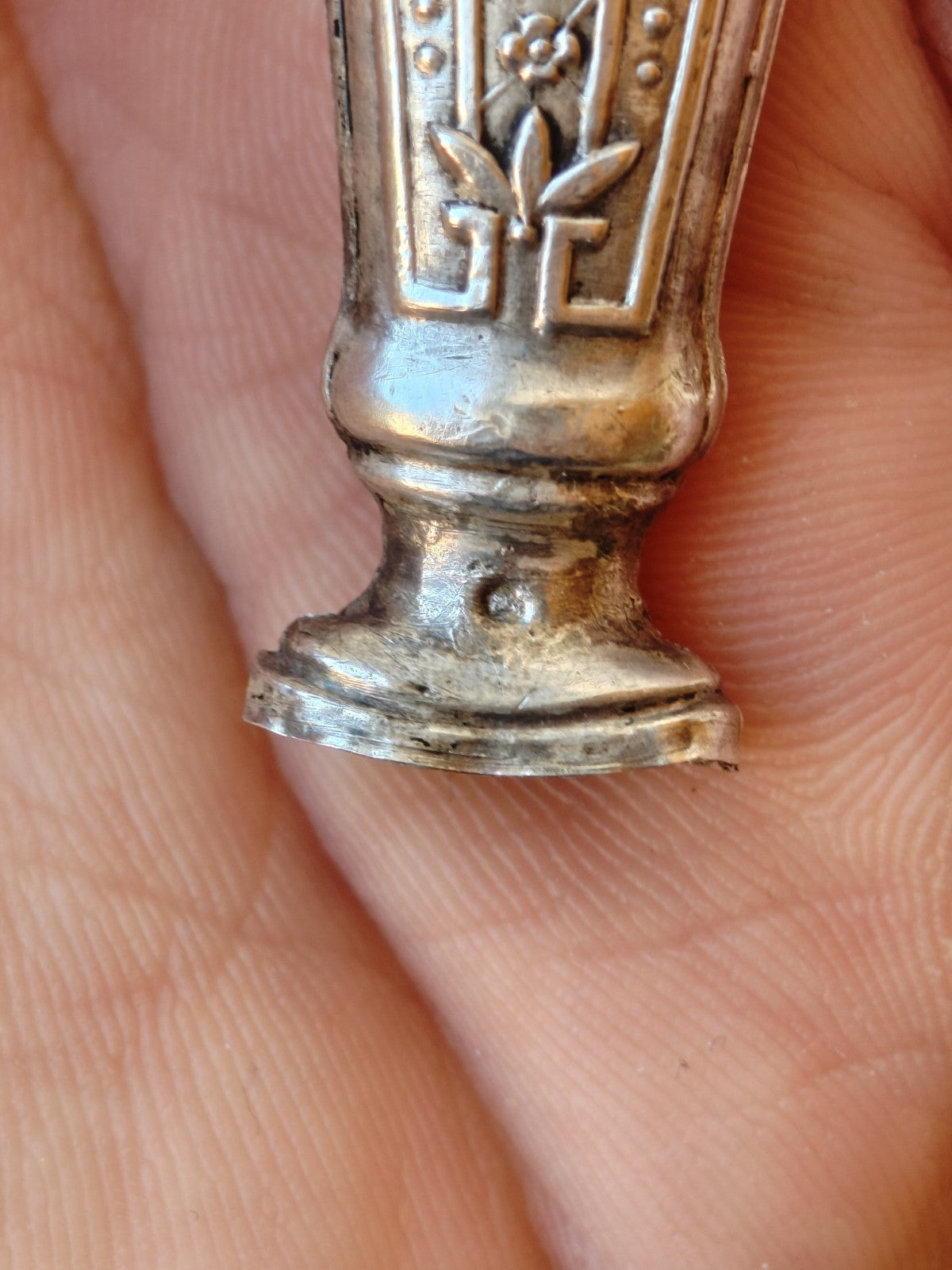Two Silver Objects, Antique Seal and Small File