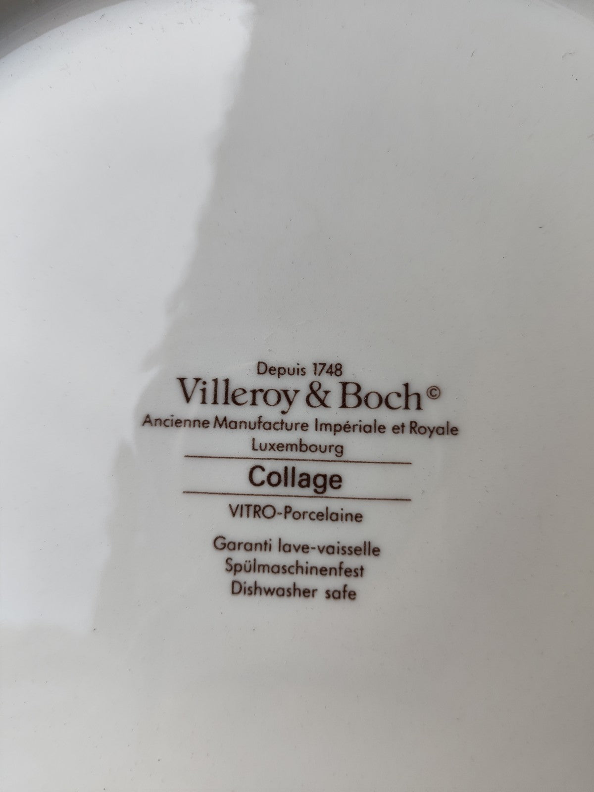 Set of Six Villeroy & Boch Plates, Vintage 1980s, Very Good Condition