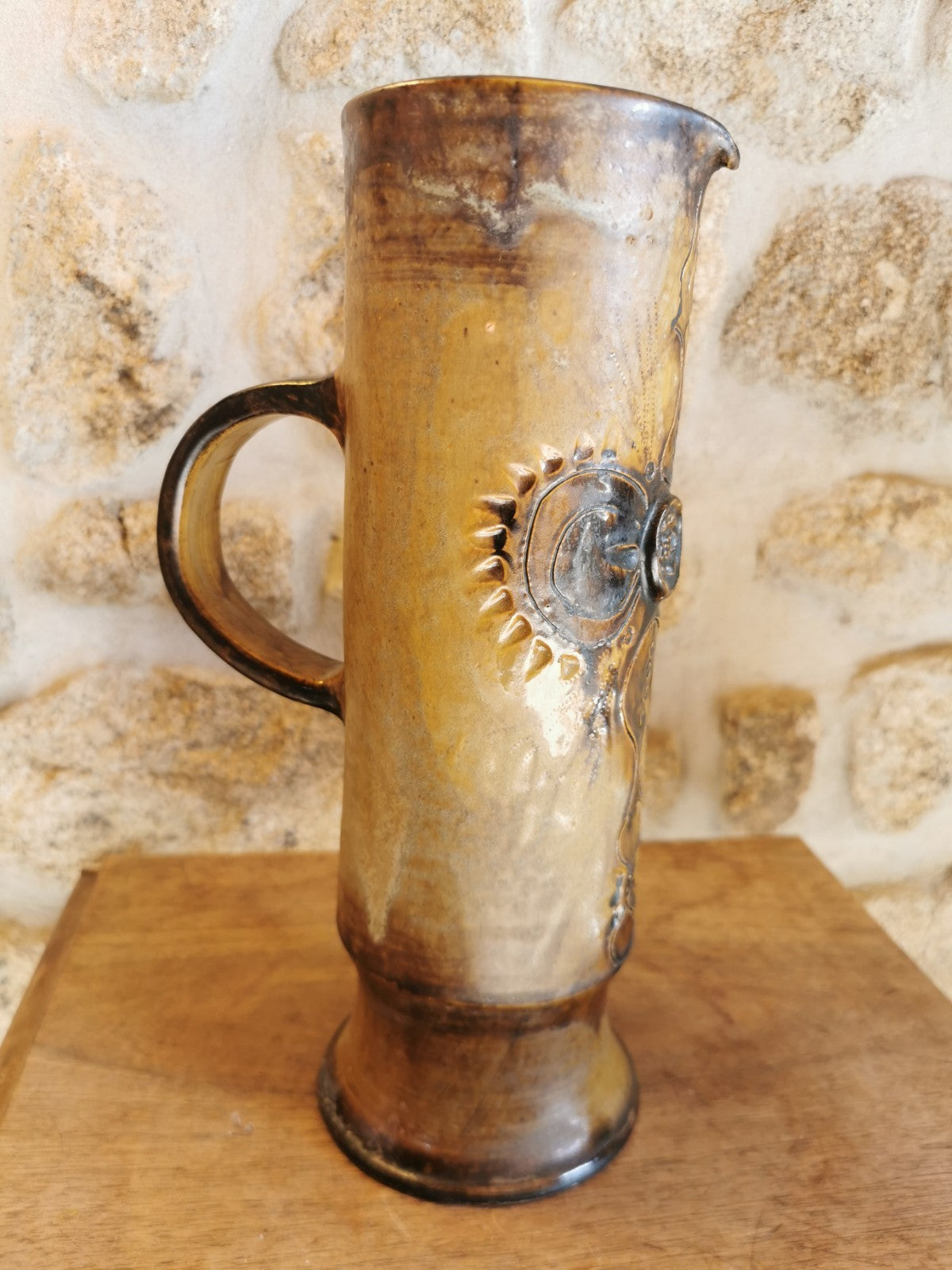 Superb Mid-Century Ceramic Pitcher, French Work